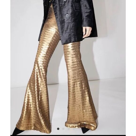 FREE PEOPLE Party Flare Pants size small - Picture 2 of 9